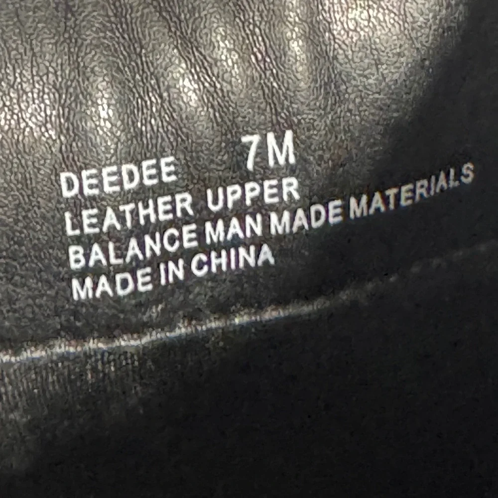 Me Too Deedee Black‎ Leather Riding Boots Womens 7M Buckle Strap Moto Knee High